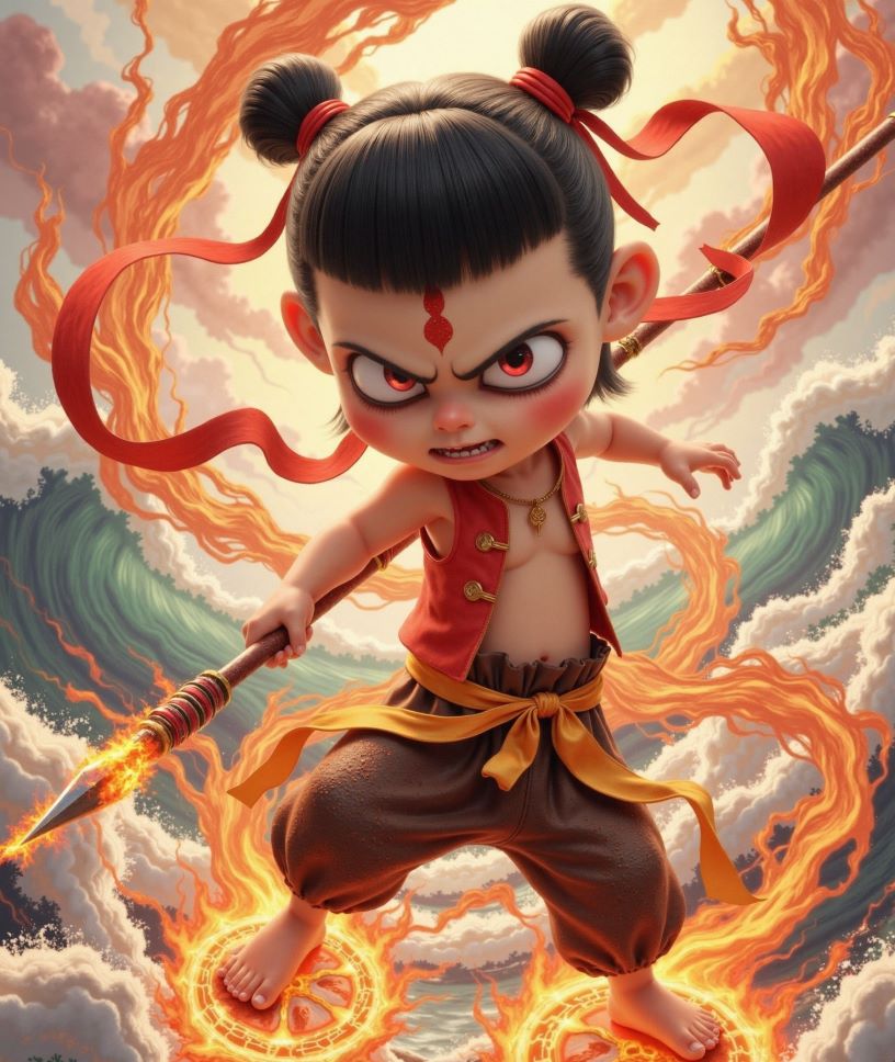 Ne Zha Ride Fire Wheels Ne Zha Ride Fire Wheels